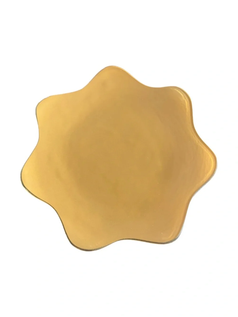 Set of 3 Colorful Flower-Shaped Glass Plates, Red Blue Yellow 11